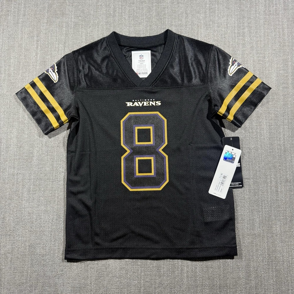 Baltimore Ravens Jersey Boys XS Black NFL Football NFL Team Apparel Jackson 8